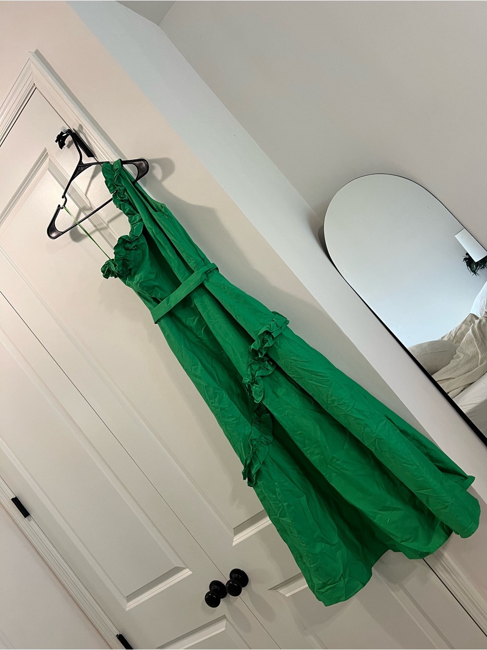 Taylor Green Ruffle Maxi Dress